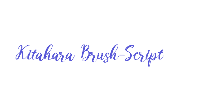 Download Kitahara Brush-Script Font