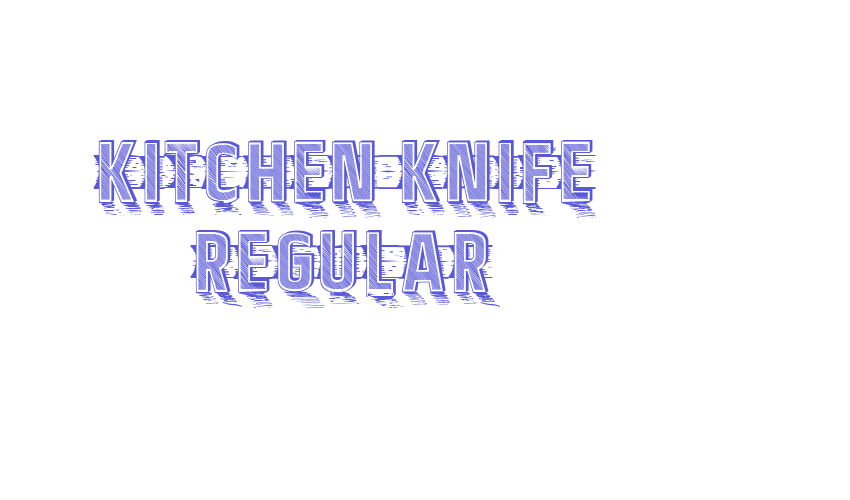 Kitchen Knife Regular Font