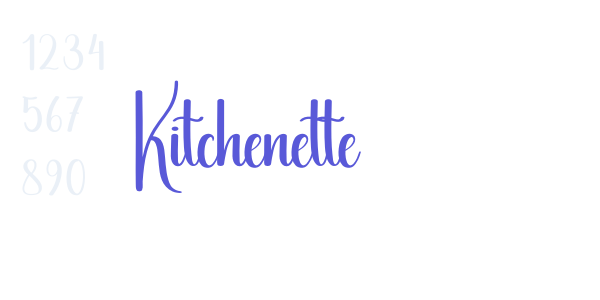 Kitchenette font