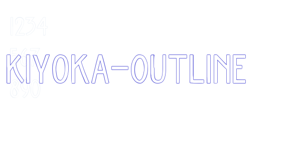 Kiyoka-Outline font free