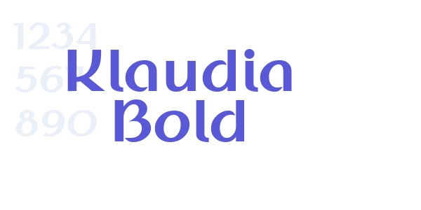 Klaudia Bold font free