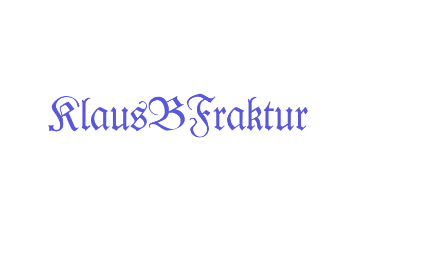 KlausBFraktur Font