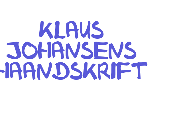 Klaus Johansens haandskrift Font