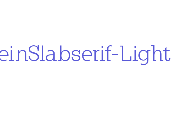 KleinSlabserif-Light Font