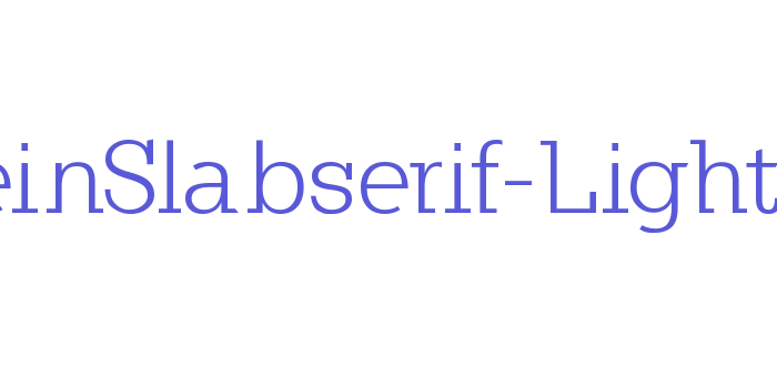 KleinSlabserif-Light Font