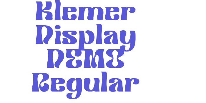 Klemer Display DEMO Regular Font Download