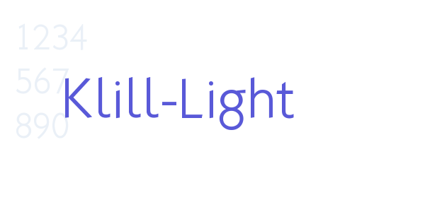 Klill-Light font free