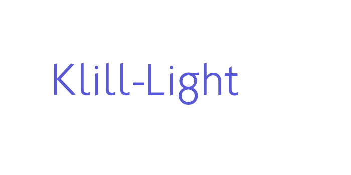 Klill-Light Font Download