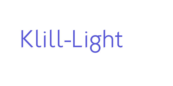 Klill-Light Font