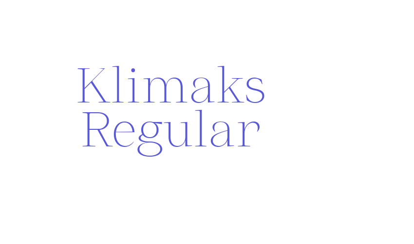 Klimaks Regular Font Download