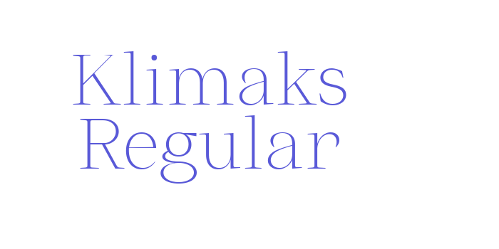 Klimaks Regular Font