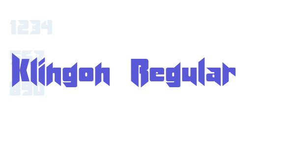 Klingon Regular font free