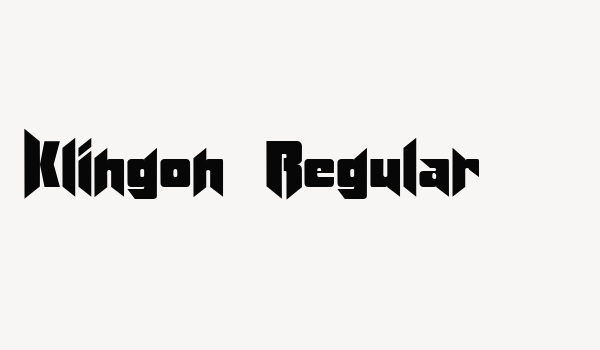 Klingon Regular Font