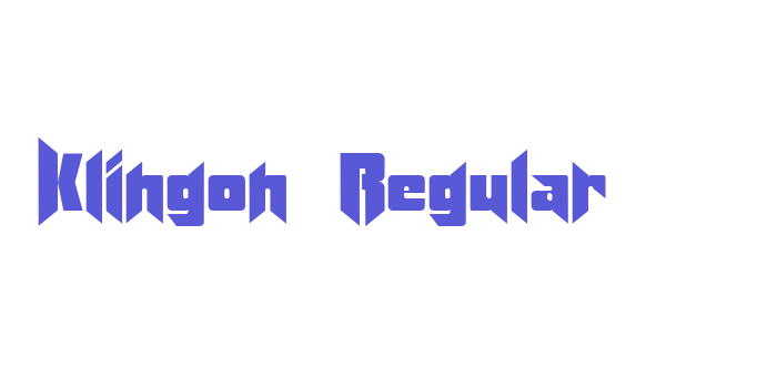 Klingon Regular Font Download