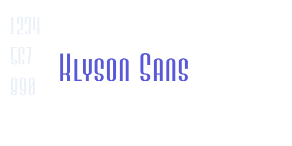 Klyson Sans font free