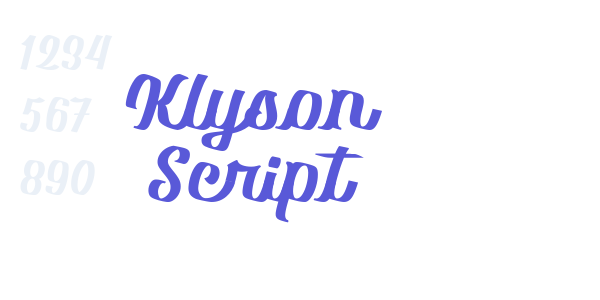 Klyson Script font free