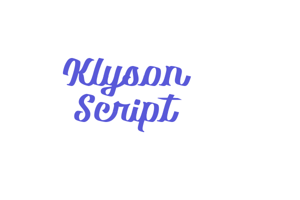 Klyson Script Font