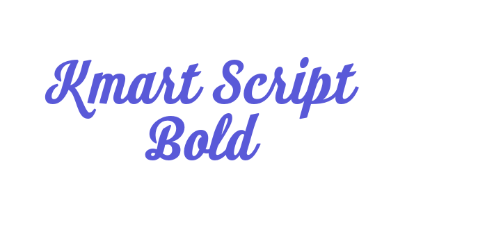 Kmart Script Bold Font Download