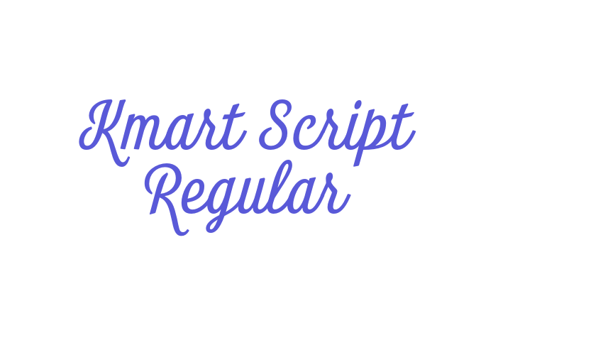 Kmart Script Regular Font Download