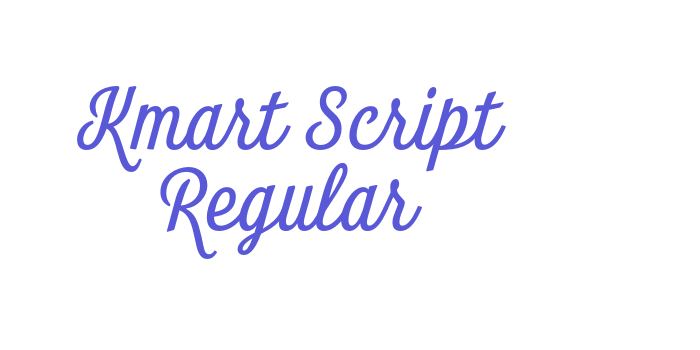 Kmart Script Regular Font Download