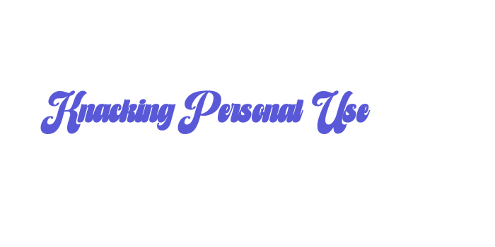 Knacking Personal Use Font Download