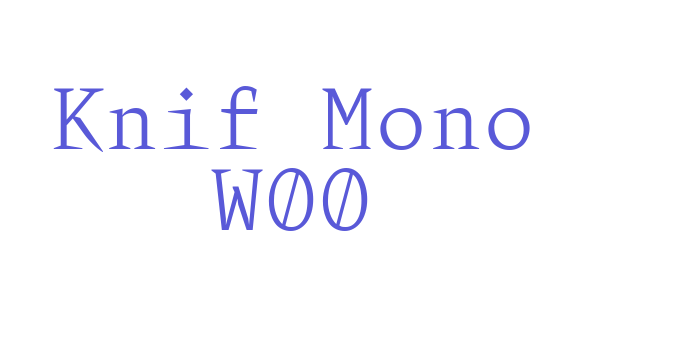 Knif Mono W00 Font Download