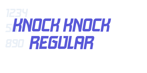 Knock Knock Regular font free