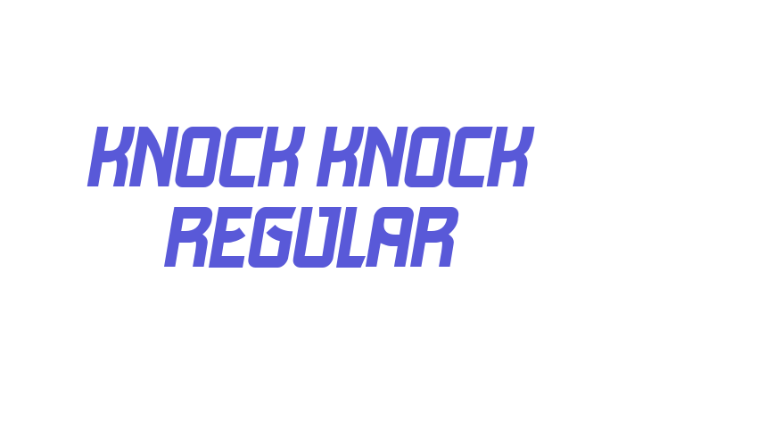 Knock Knock Regular Font Download