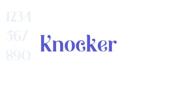 Knocker font free