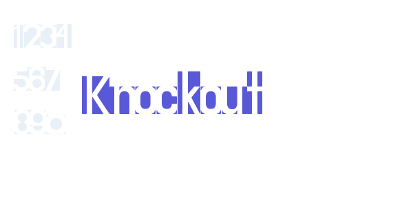 Knockout font