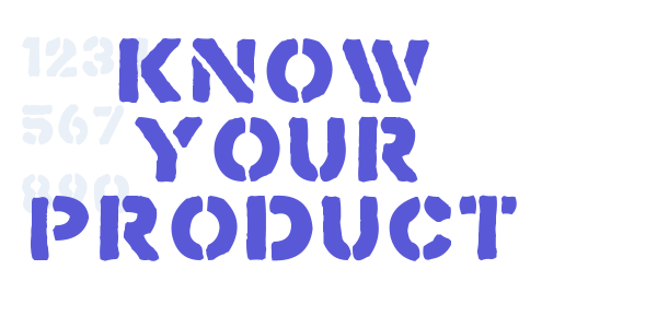 Know Your Product font free