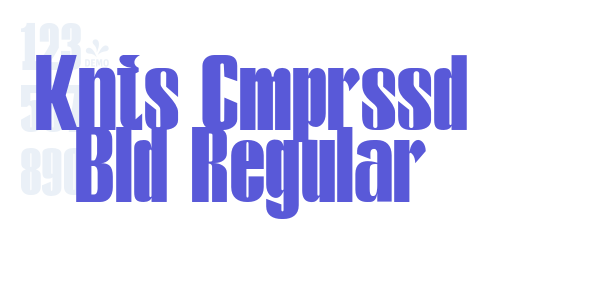 Knts Cmprssd Bld Regular font