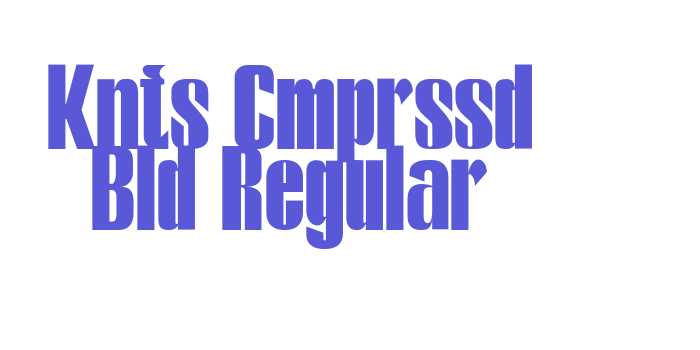 Knts Cmprssd Bld Regular Font Download