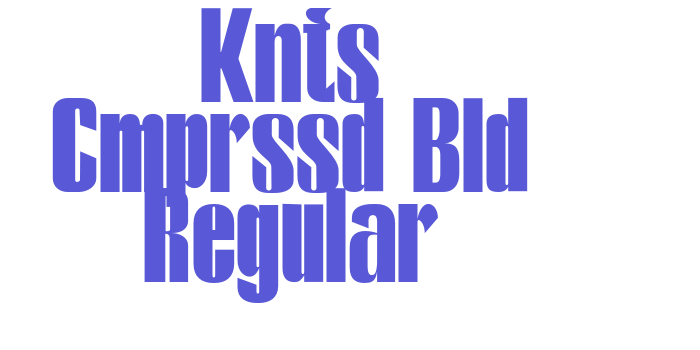 Knts Cmprssd Bld Regular Font