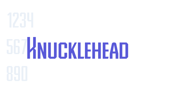 Knucklehead font free