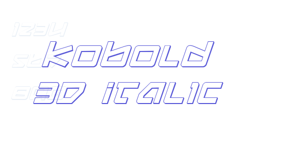 Kobold 3D Italic font free