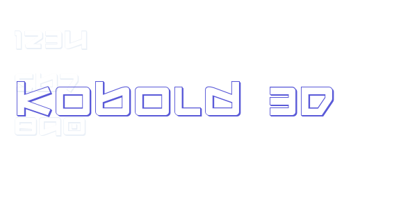 Kobold 3D font free