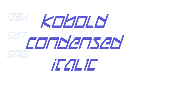 Kobold Condensed Italic font free