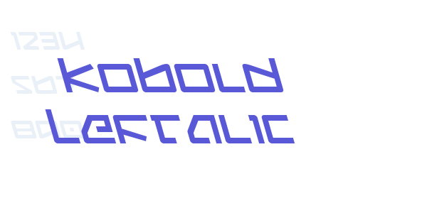 Kobold Leftalic font free