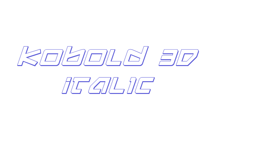 Kobold 3D Italic Font Download