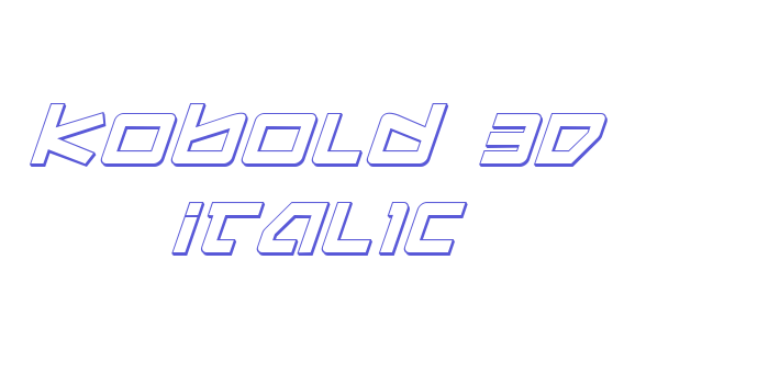 Kobold 3D Italic Font Download