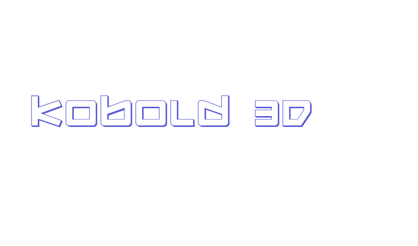 Kobold 3D Font Download