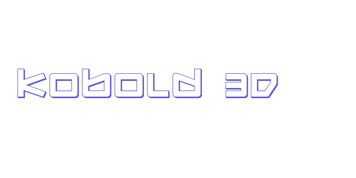 Kobold 3D Font Download