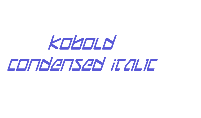 Kobold Condensed Italic Font Download