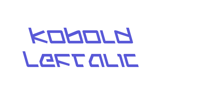 Kobold Leftalic Font Download