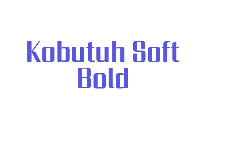 Kobutuh Soft Bold Font