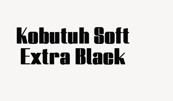 Kobutuh Soft Extra Black Font