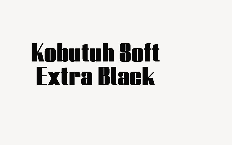 Kobutuh Soft Extra Black Font