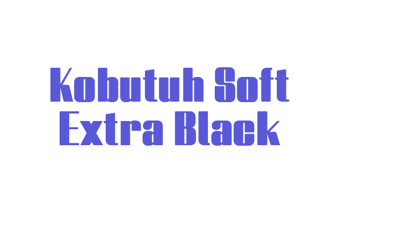 Kobutuh Soft Extra Black Font