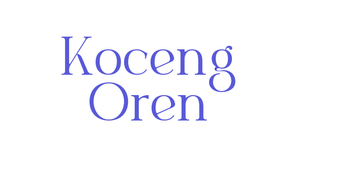 Koceng Oren Font